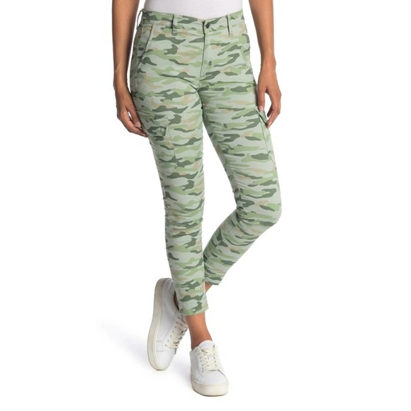 Joe's Jeans The Icon Camo Ankle Skinny Jeans 6/28 Soft Green - Picture 1 of 8